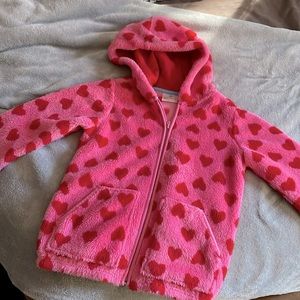 Hanna Anderson hearts fleece sweater